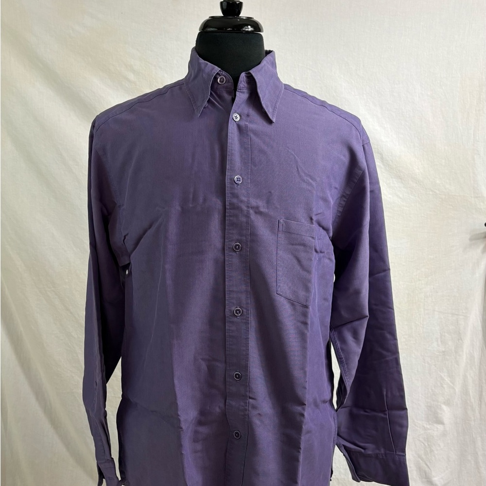 Ted Baker Men's Dress Shirt Size 2 Purple Long Sleeved